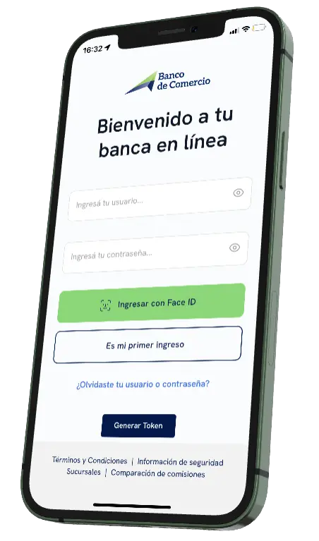 Banco de Comercio — app de banca en línea